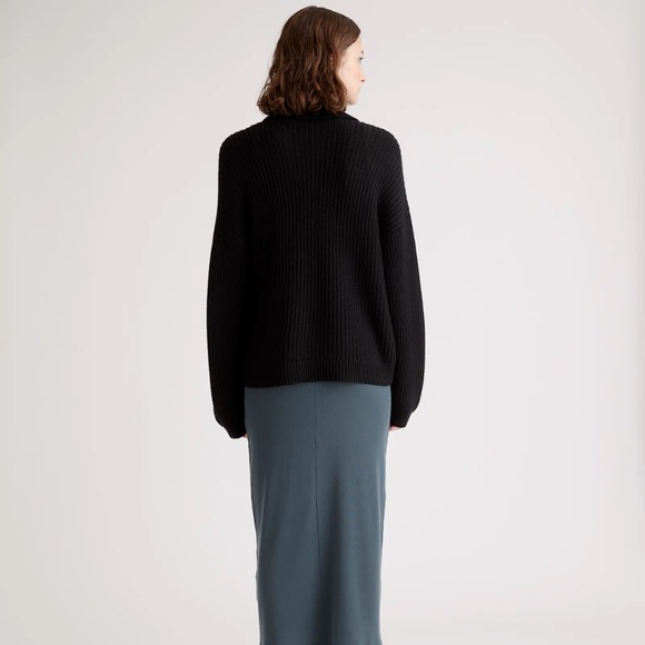 QUINCE Australian Merino Wool Collared Cable Cardigan - Picture 6 of 9